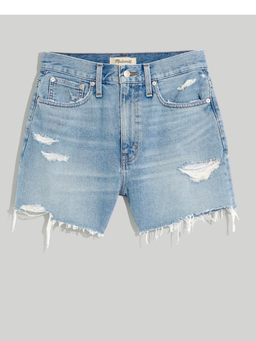 Madewell Light Wash relaxed mid length